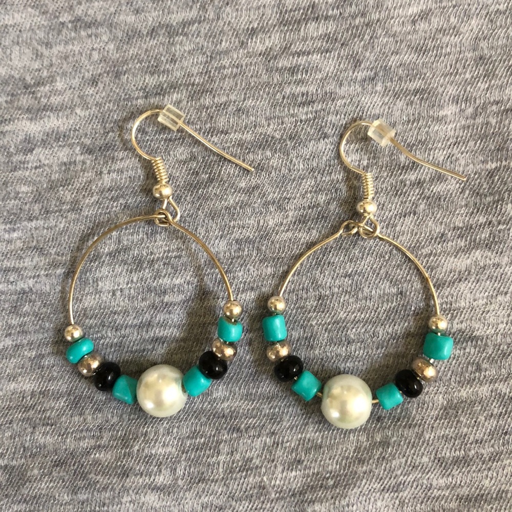 Handcrafted Beaded Loop Earrings